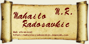 Mahailo Radosavkić vizit kartica